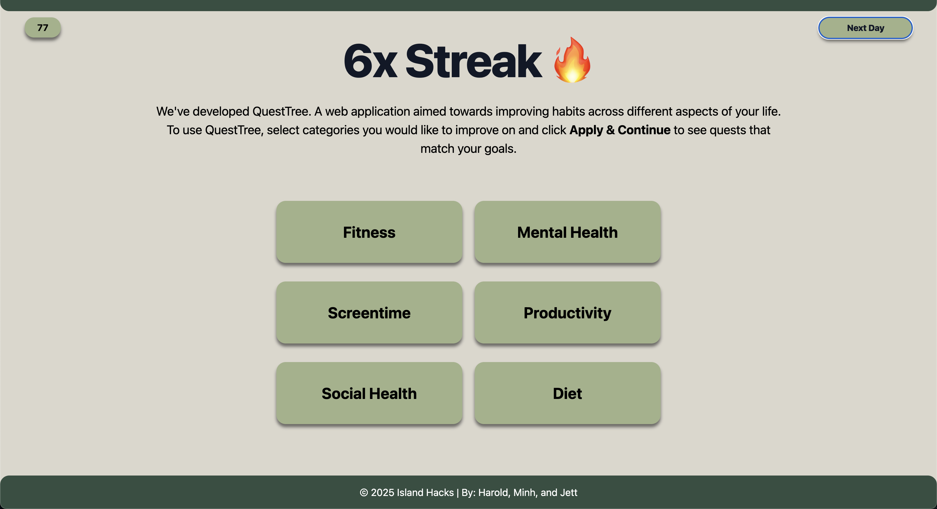 Image of QuestTree Website